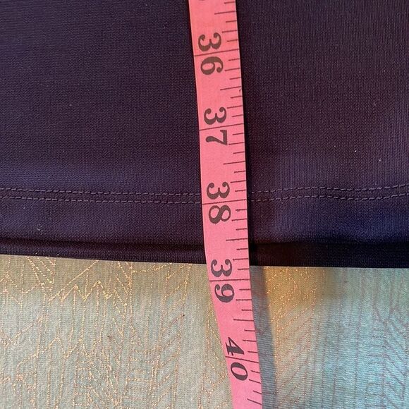 TALBOTS Navy with white contrast piping trim faux wrap dress, fully lined, sz S - Picture 15 of 15